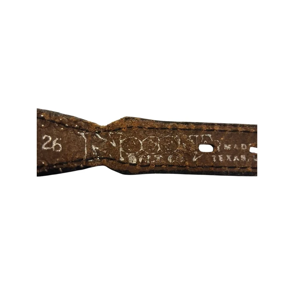 Nocona Texas Women size 26 Western Leather Concho Star Studded Boho Belt Cowgirl